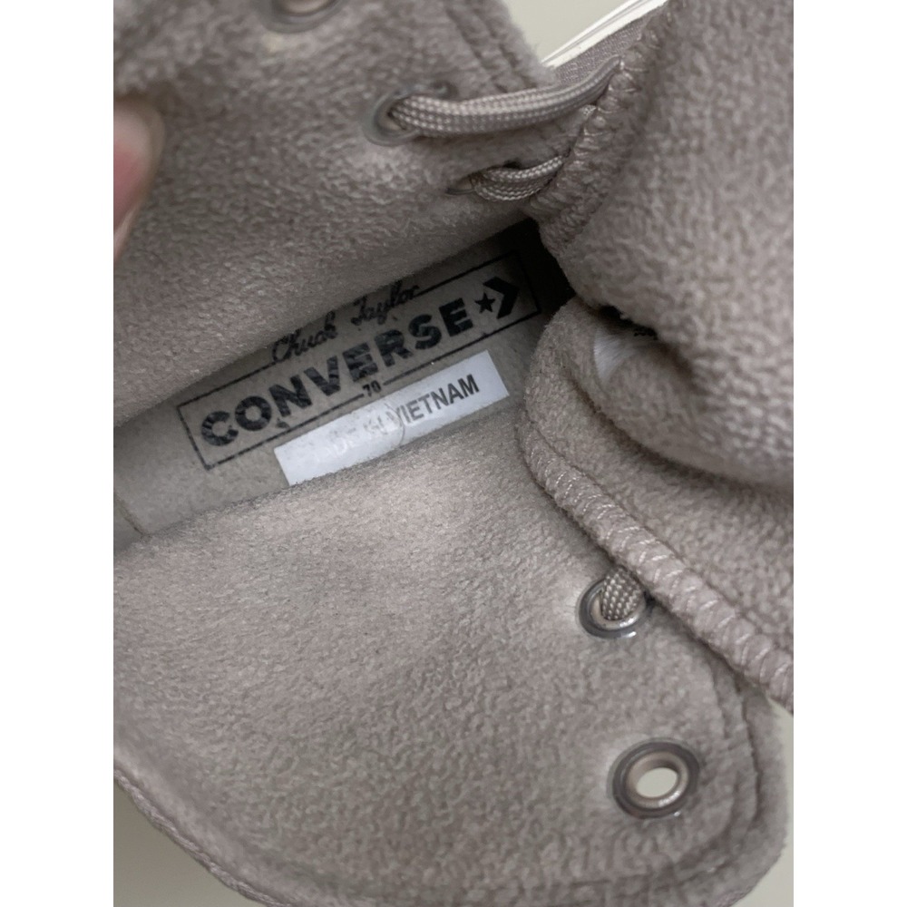 Converse Chuck 70 De Luxe Shoes Women's 6 Gray White Chunky Heel Platform Boots - Picture 12 of 16